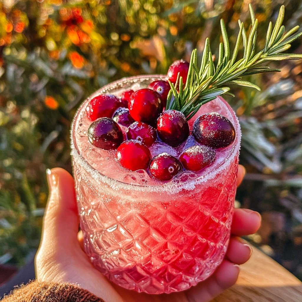 Holiday Cocktail Spiced Cranberry Paloma