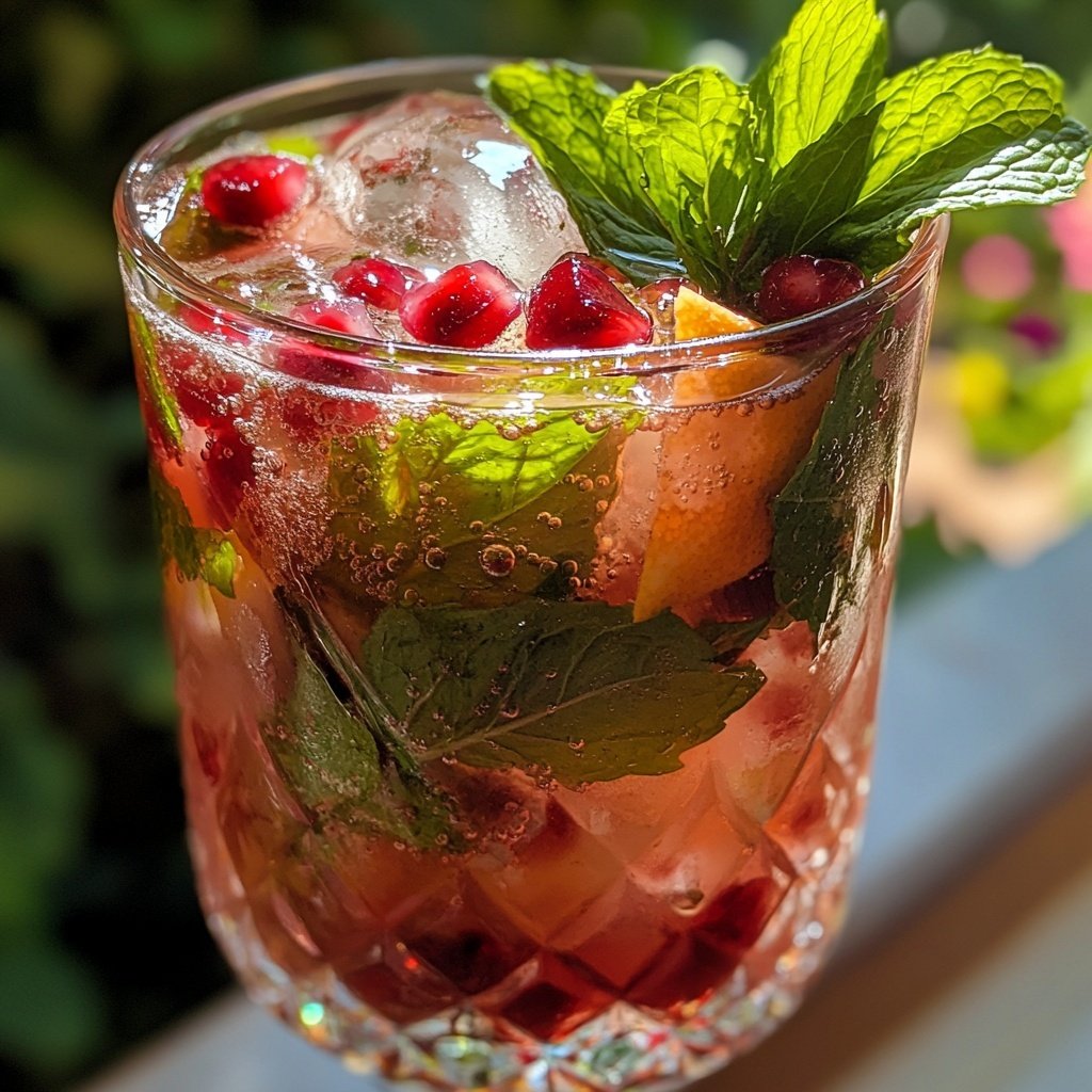 Festive Winter Pomegranate Mojito