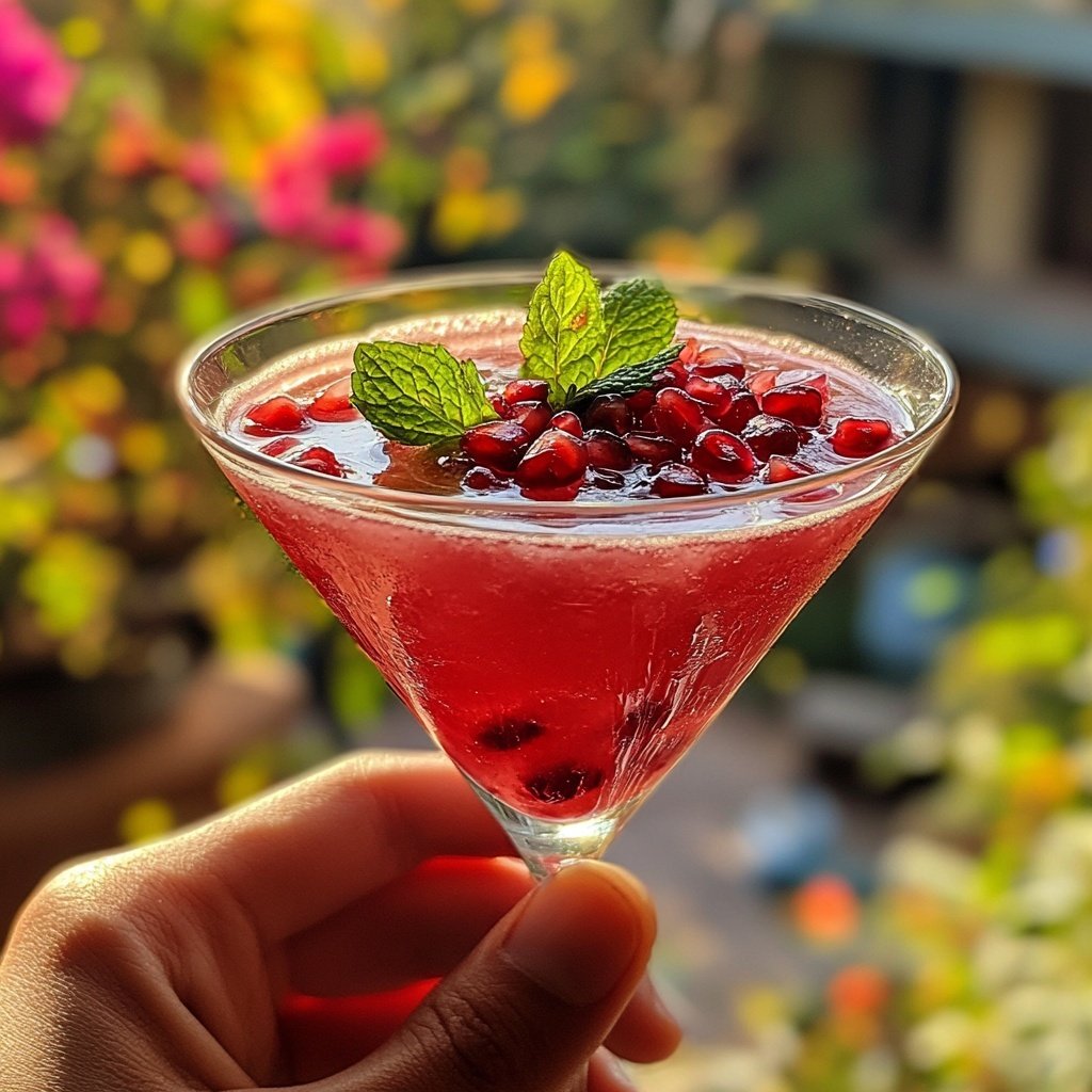 Delicious Non-Alcoholic Pomegranate Martini