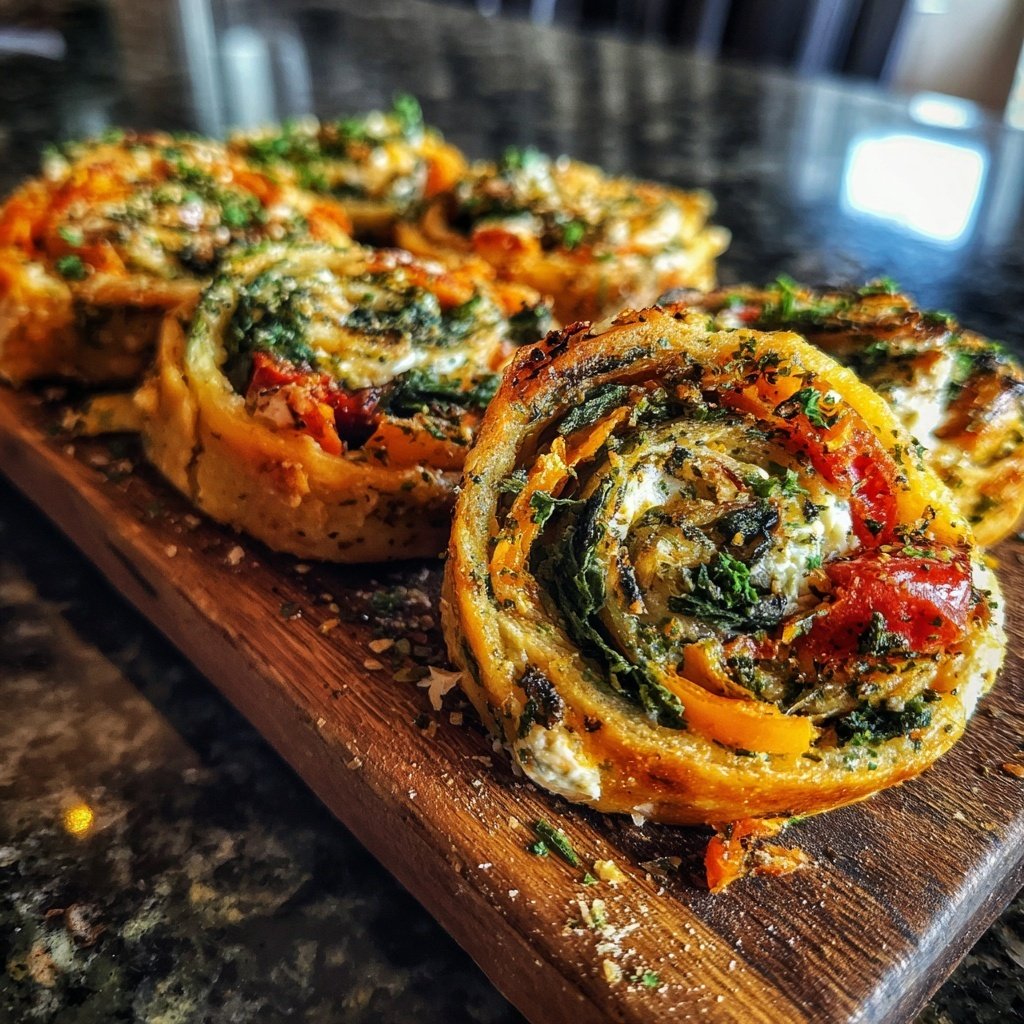 Rainbow Veggie Pinwheels