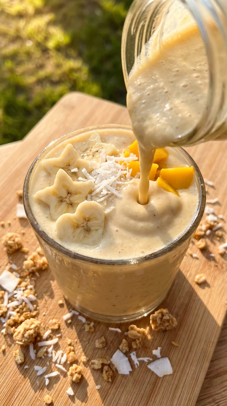 Tropical Banana Coconut Smoothie