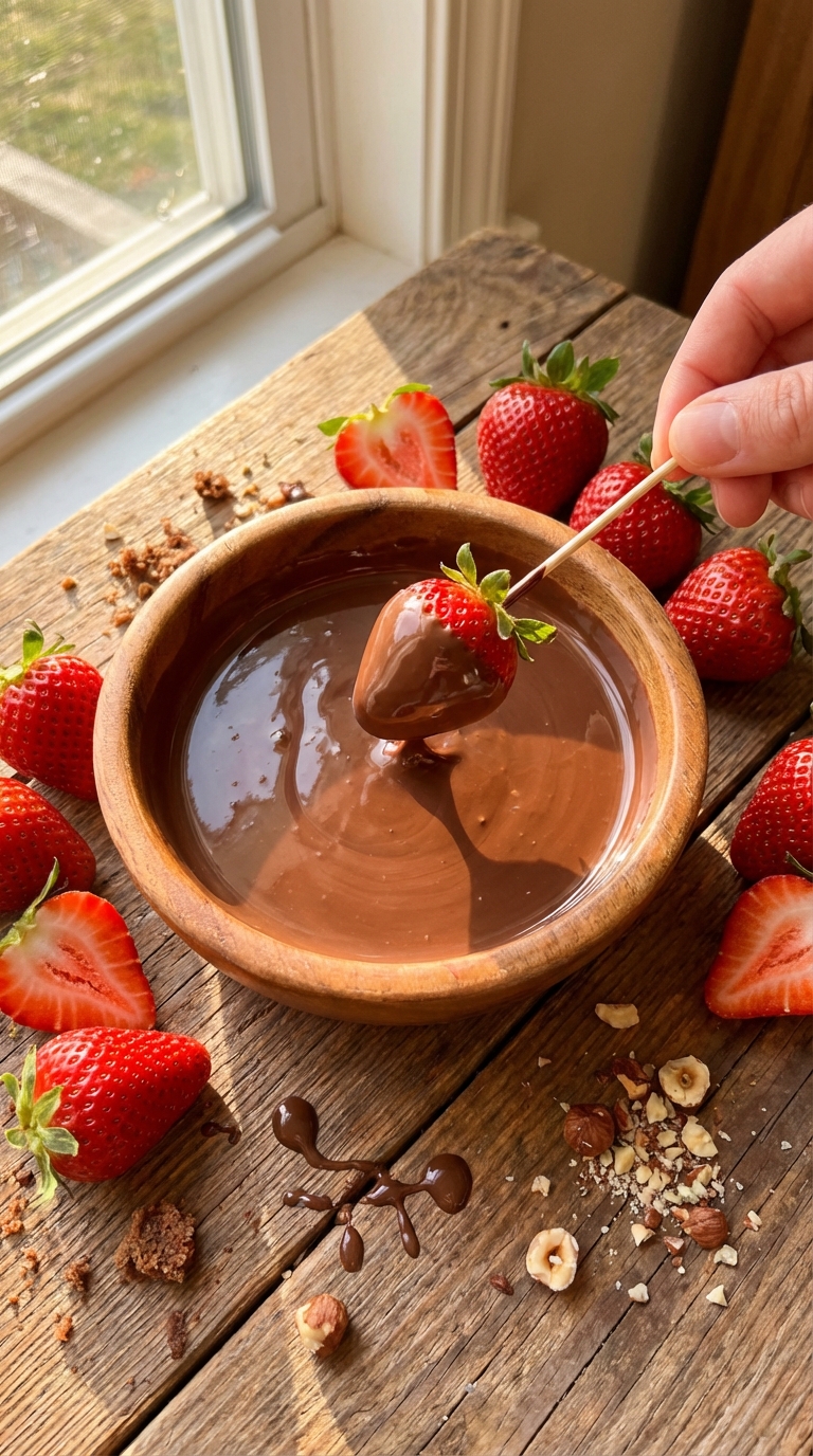 Chocolate Strawberry Fondue Experience