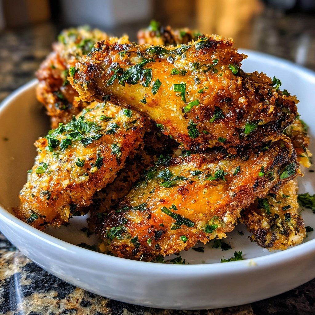 Crispy Parmesan Garlic Wings