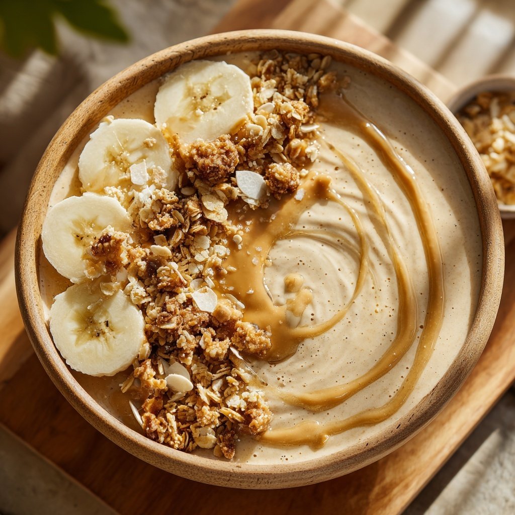 Peanut Butter Banana Breakfast Smoothie Bowl