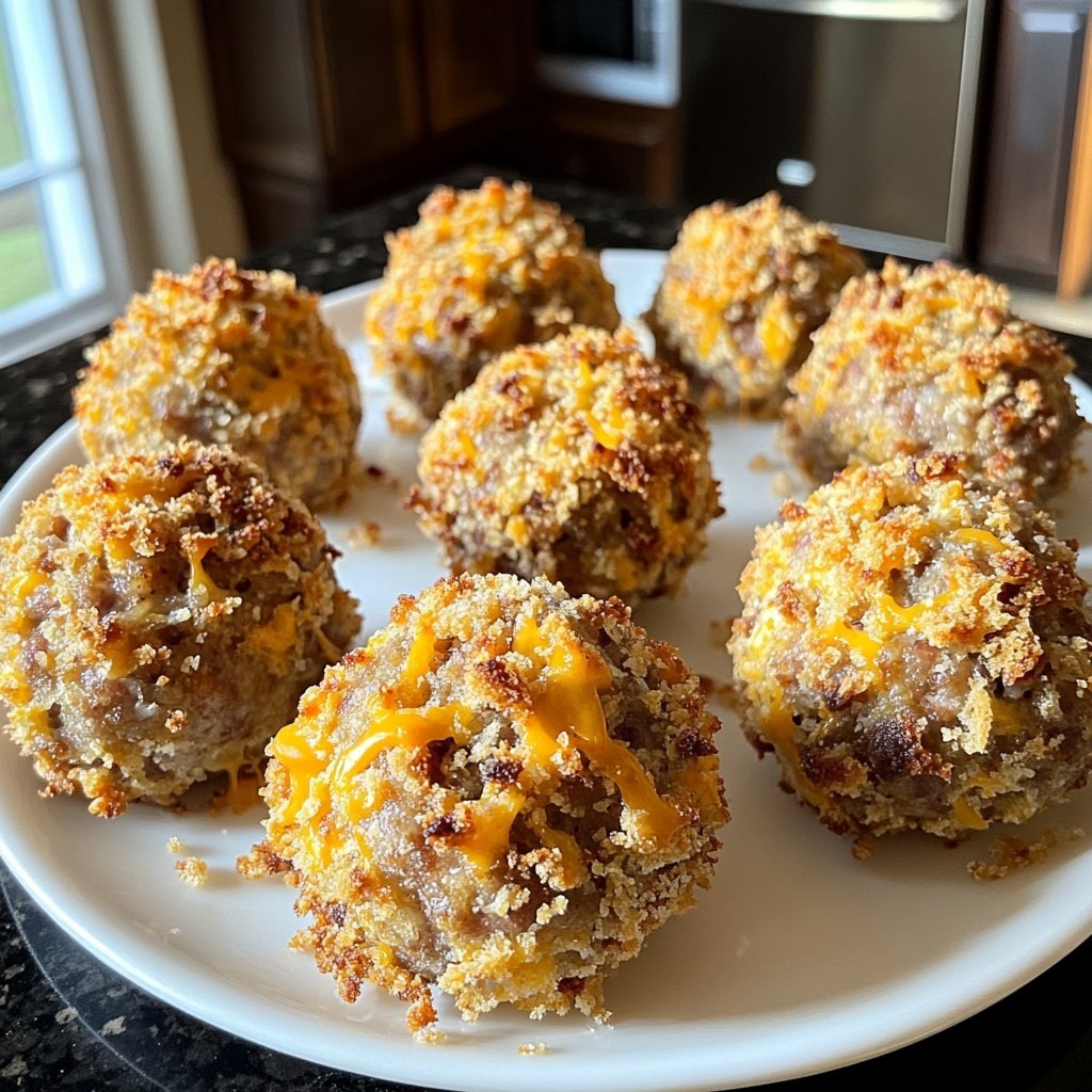 Sausage Balls with Red Lobster Biscuit Mix