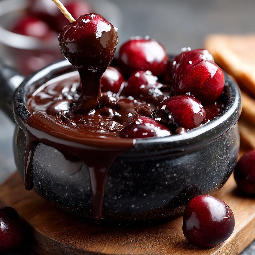 Chocolate Cherry Fondue Heaven