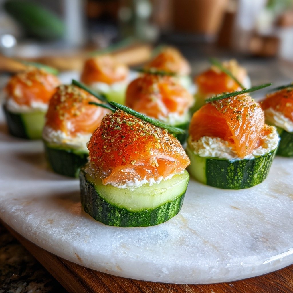 Everything Cucumber Smoked Salmon Bites