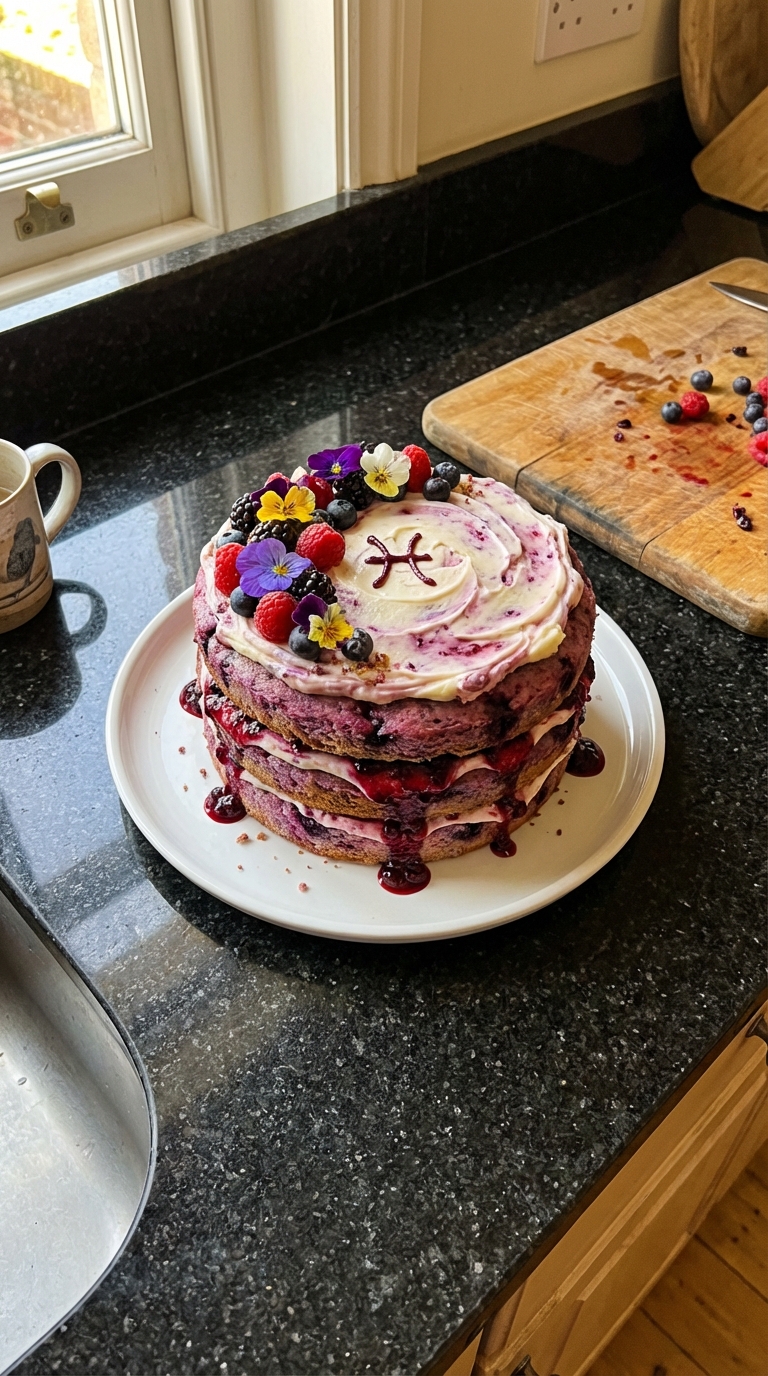 Pisces Berry Layer Cake
