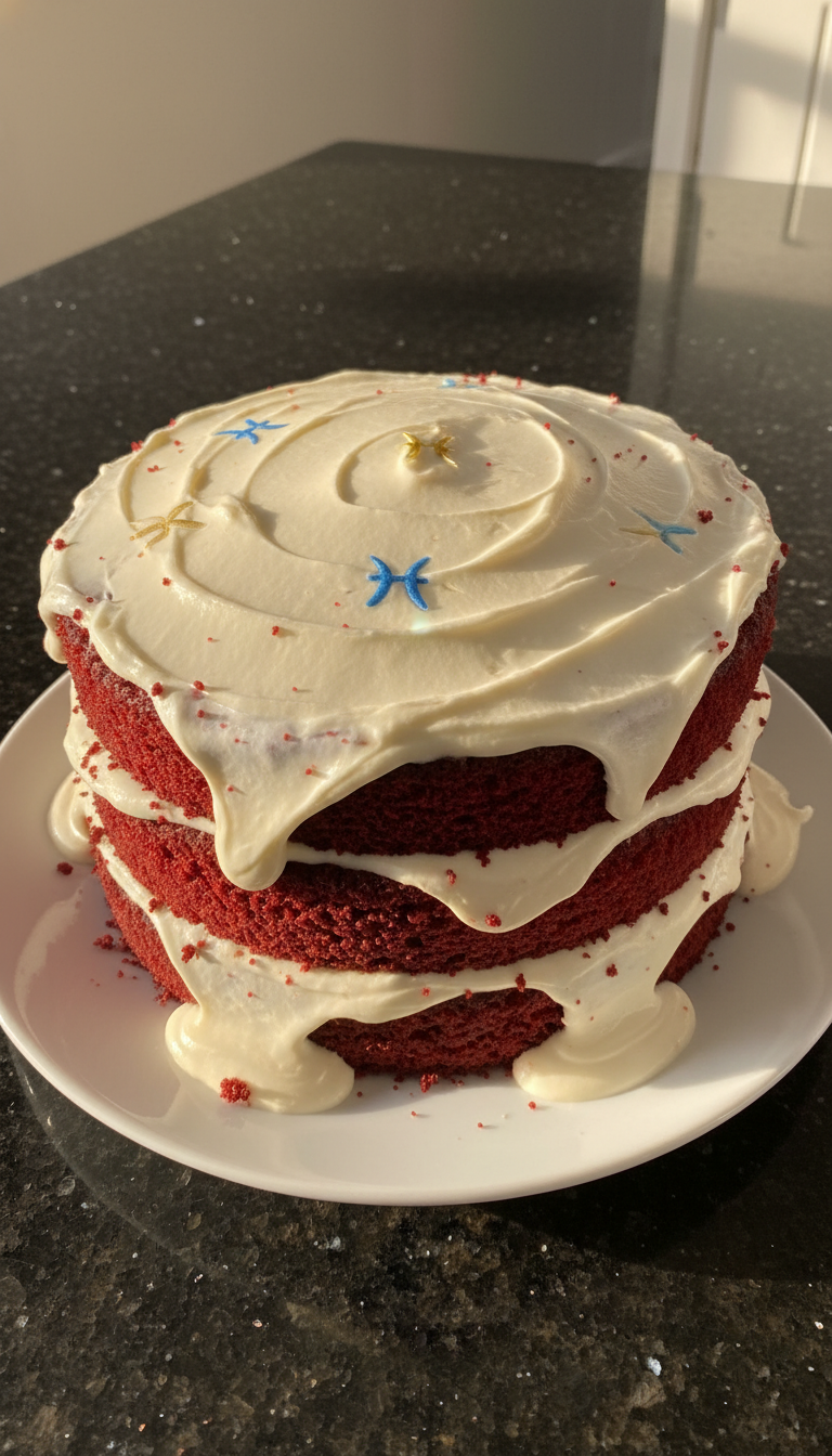 Pisces Red Velvet Cake
