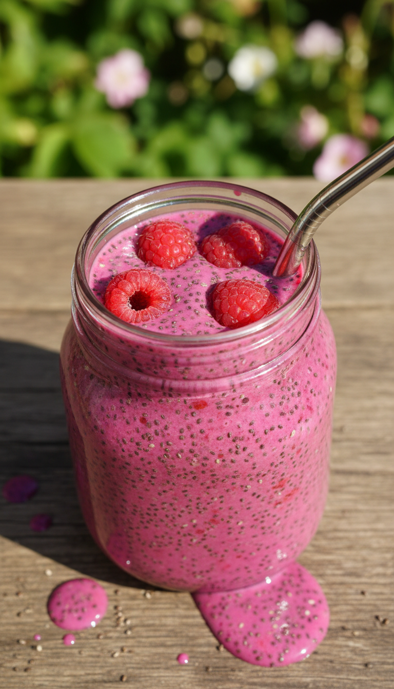 Raspberry Chia Seed Smoothie