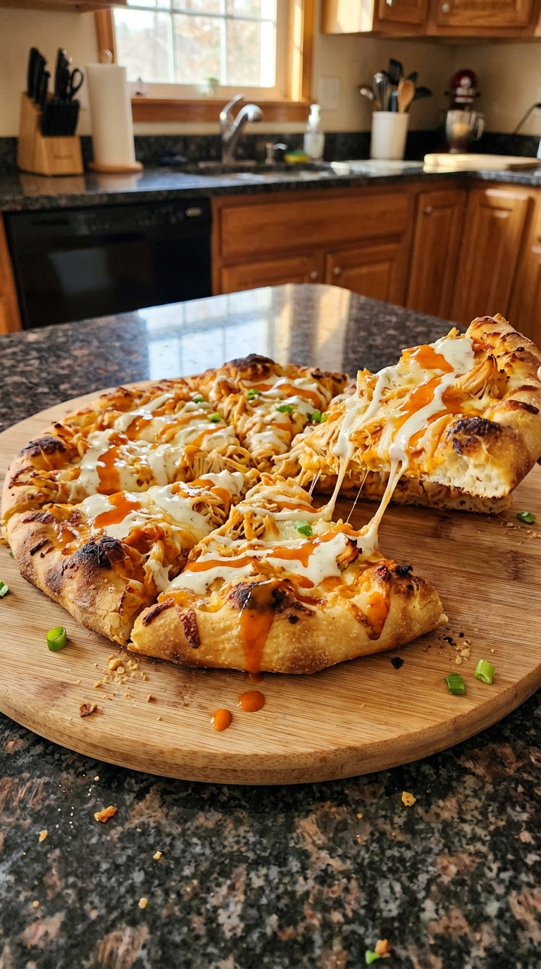 Buffalo Chicken Flatbread Pizza