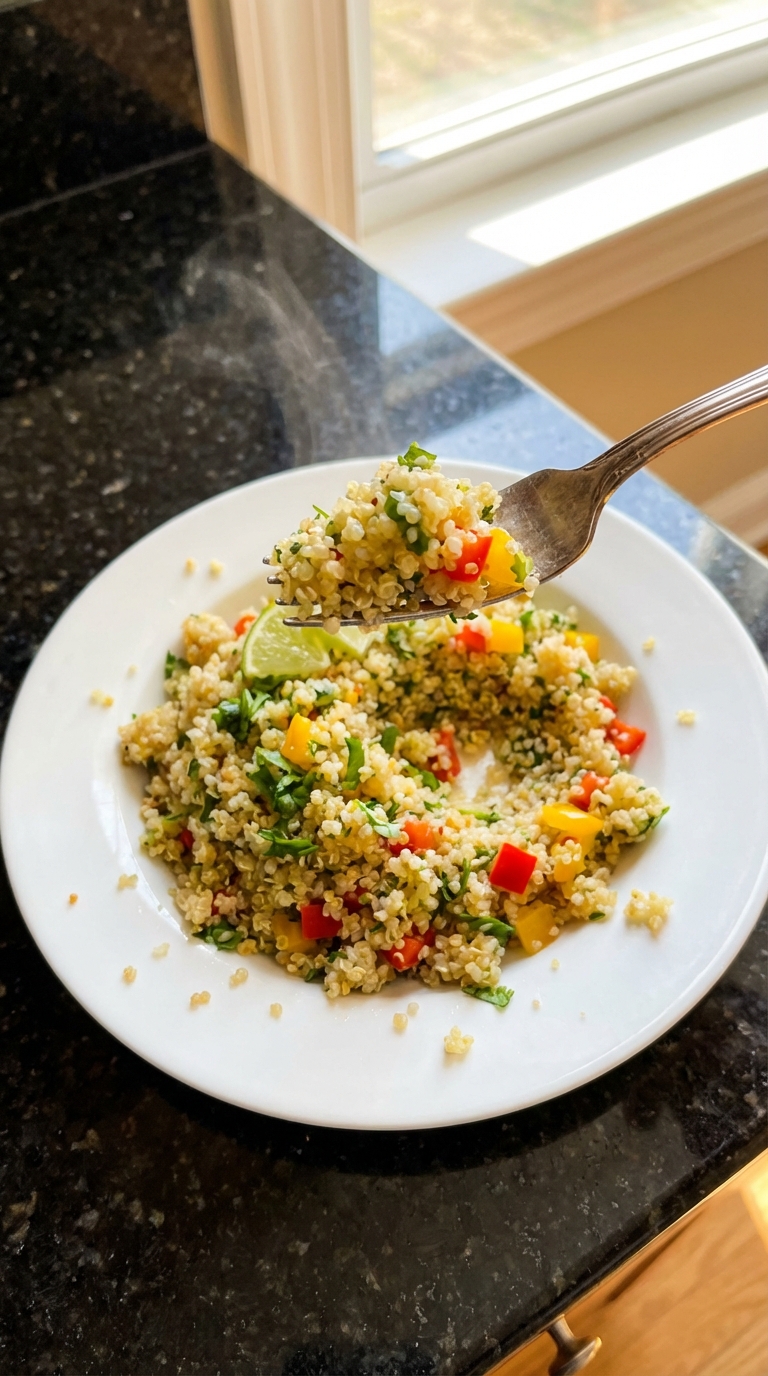 Quick Cilantro Lime Quinoa