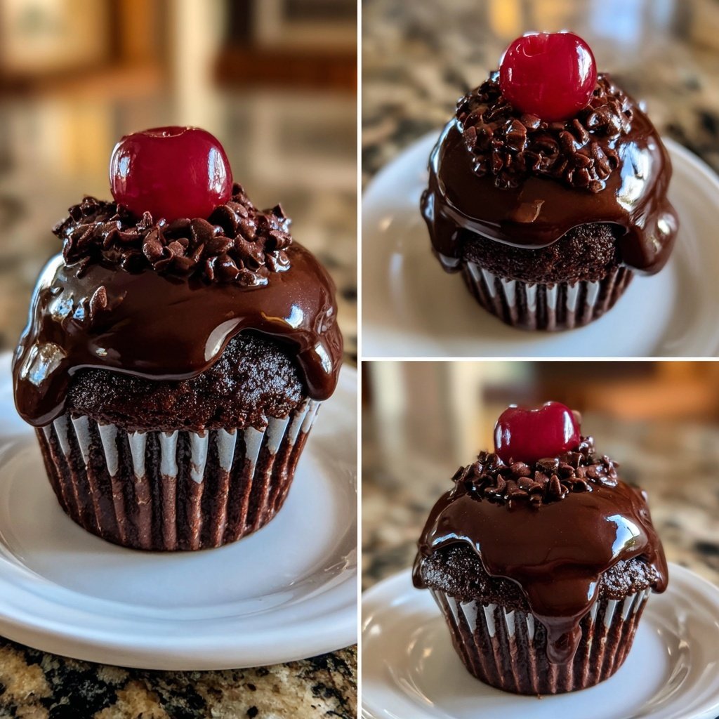 Chocolate-Covered Cherry Cupcake