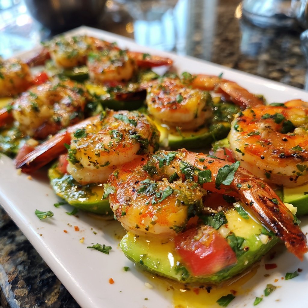 Shrimp and Avocado Appetizer Platter