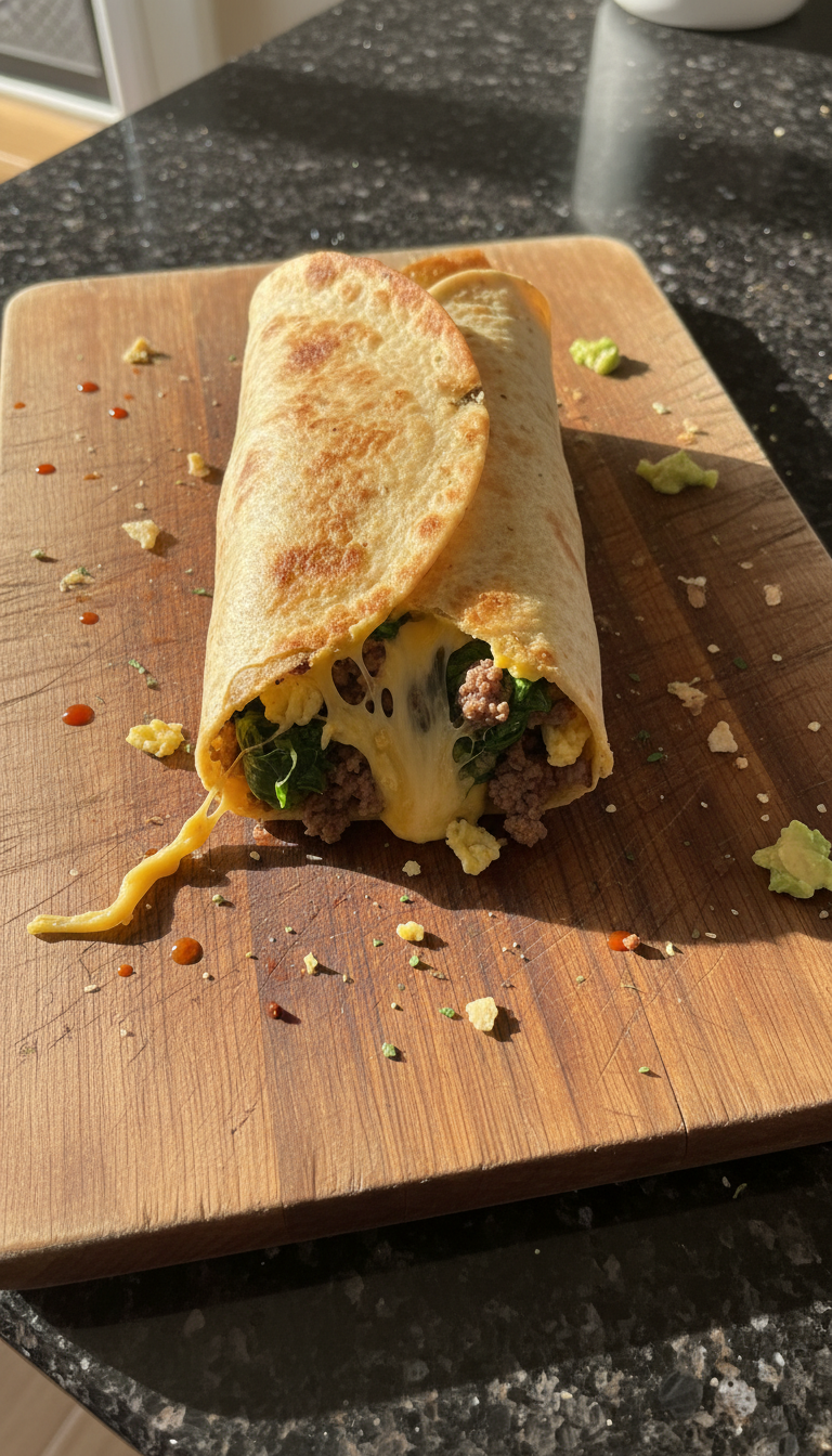 Savory Beef and Egg Breakfast Wrap
