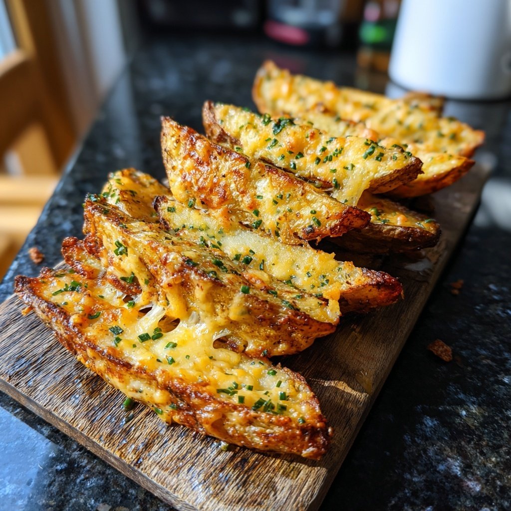 Airfryer Cheesy Potato Wedges