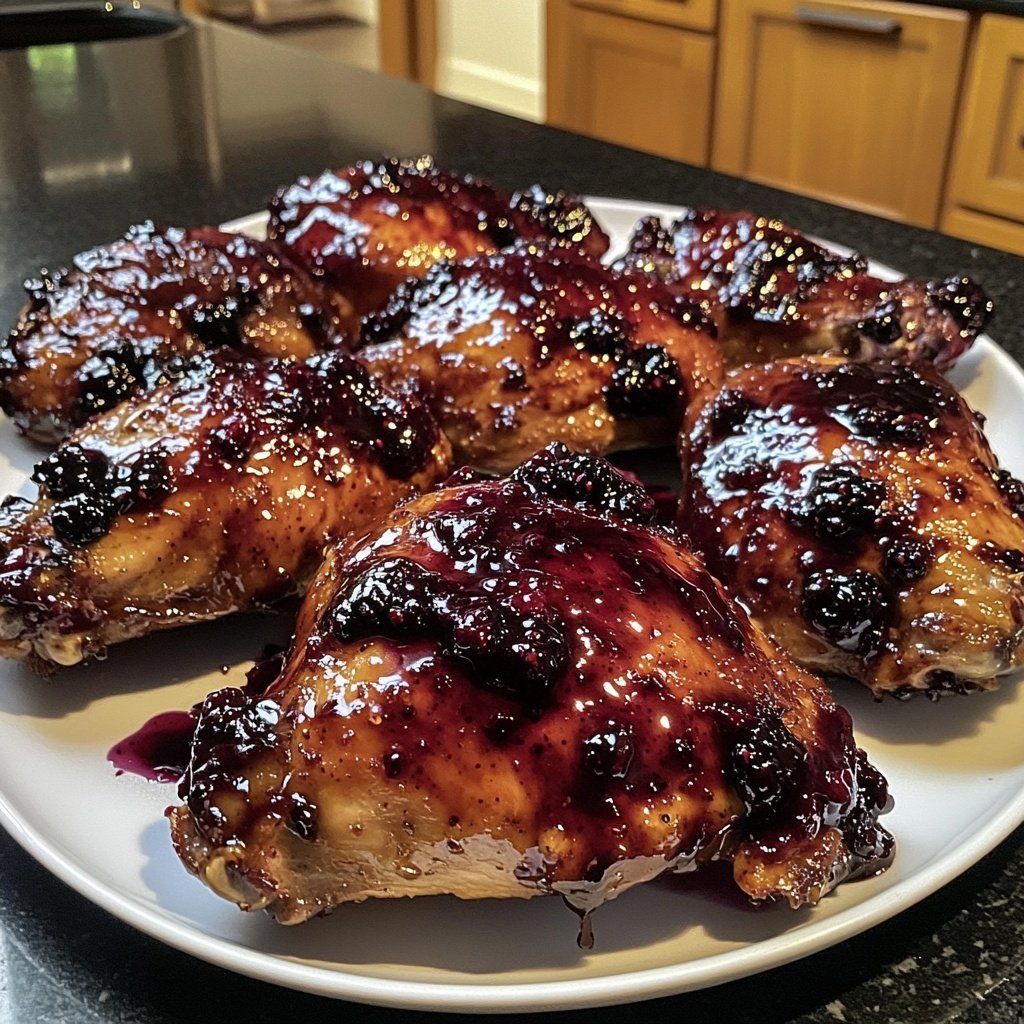 Blackberry Balsamic Glazed Chicken