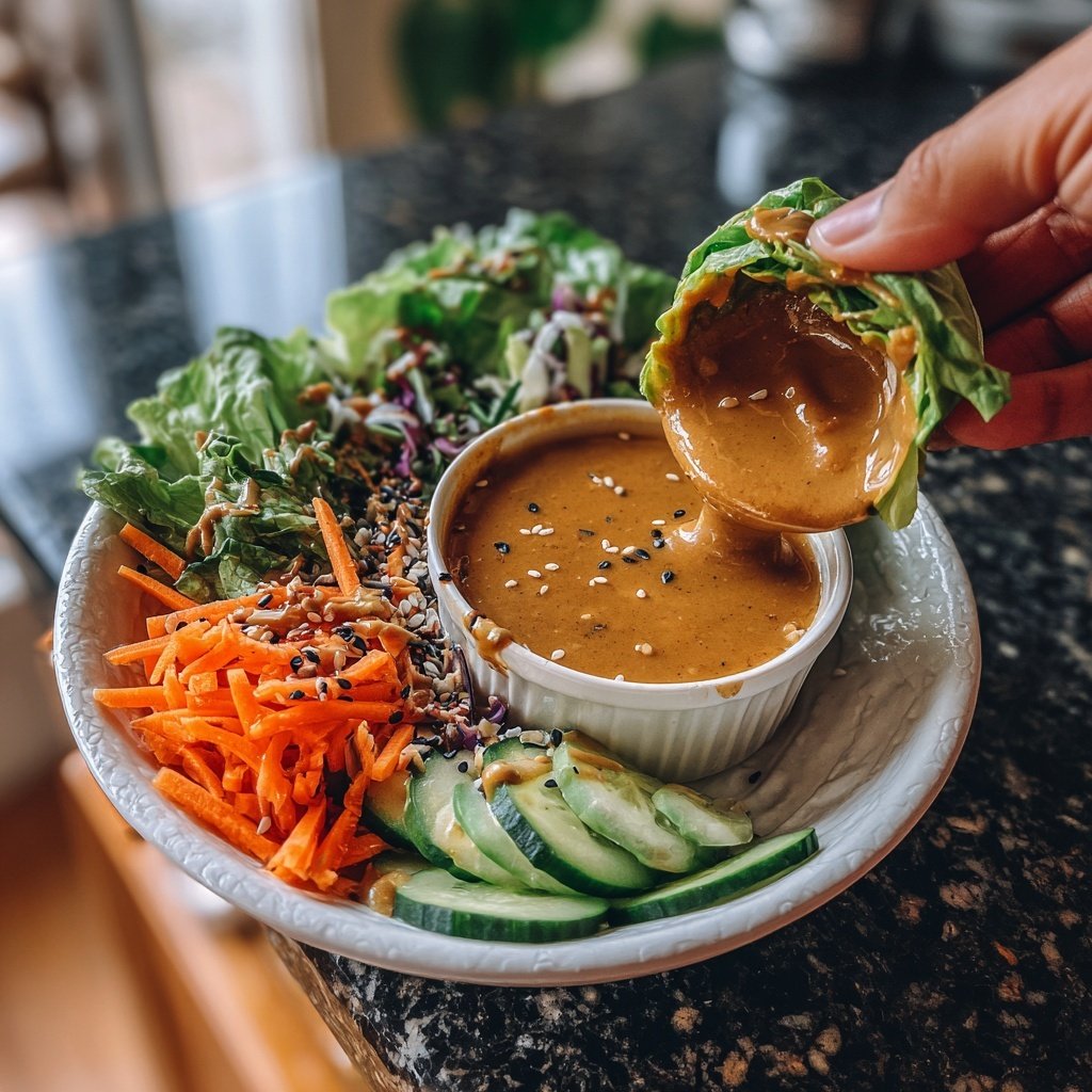 Spring Roll Bowl with Peanut Sauce