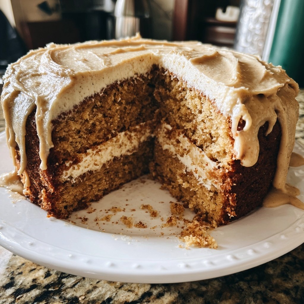 Vanilla Latte Cake with Espresso Buttercream